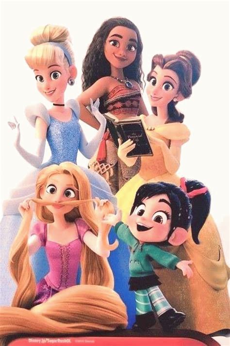 Moana Cinderella Belle Rapunzel Vanellope Disney Princess Moana