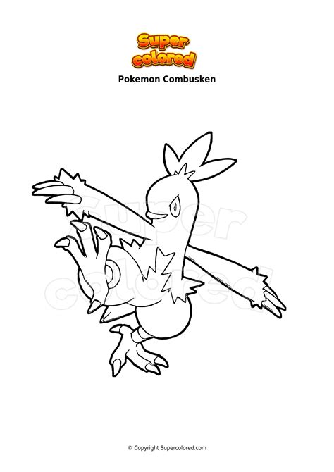 Pokemon Combusken Coloring Pages Sketch Coloring Page