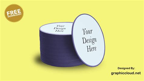 Download Free Coaster Mockup PSD Download - Graphic Cloud