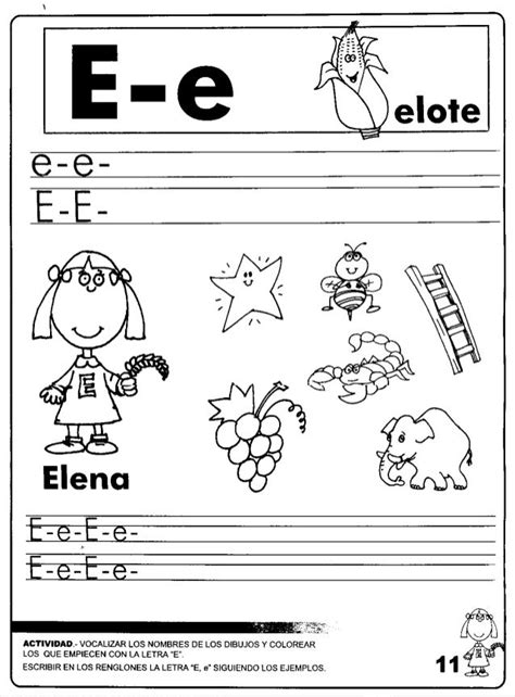 Dibujos Para Pintar Que Empiecen Con La Letra E - Dibujos Para Pintar