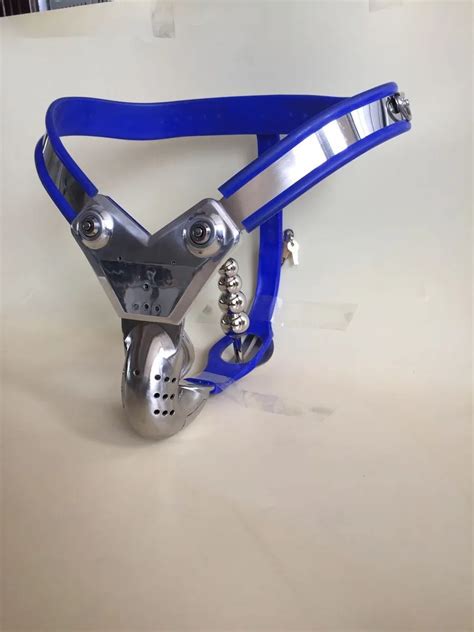 Stainless Steel Male Underwear Chastity Belt With Anal Plug Chastity