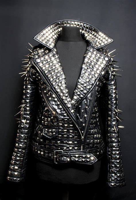 Made To Order Full Heavy Metal Spiked Studded Faux Leather Leather