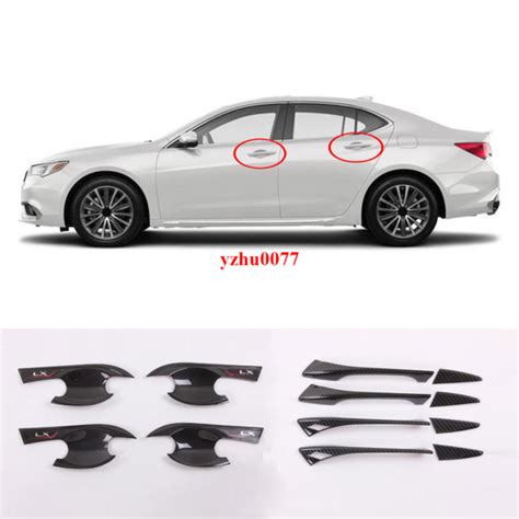 X For Acura Tlx Carbon Fibre Look Side Door Bowl Handle