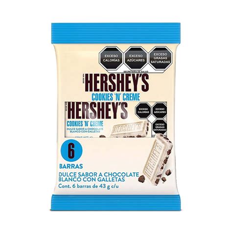 Chocolate Blanco Hershey S Cookies N Creme 6 Pzas De 43 G C U Walmart