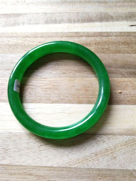 Certified imperial green Jadeite bangle 翡翠 icy Jadeite Imperial My