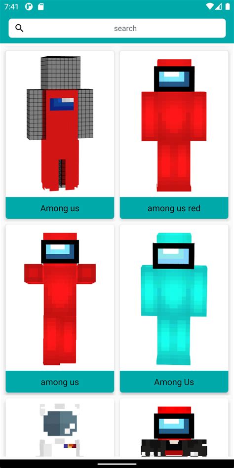 Among Us Skins For Minecraft Per Android Download