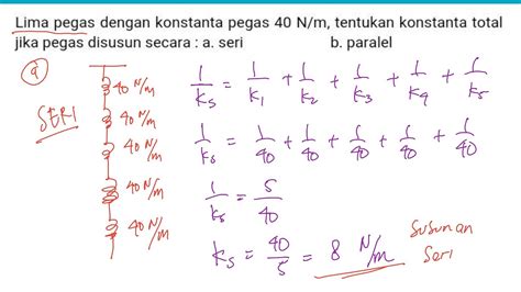 Menghitung Konstanta Total Pegas Seri Dan Paralel YouTube