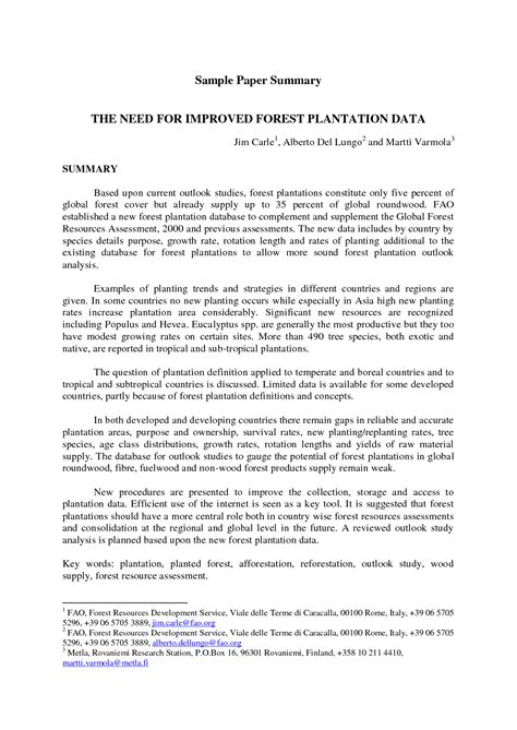 Let's see a scientific college research paper example. 008 Summary Essay Example Of Essays Article About The Best ...