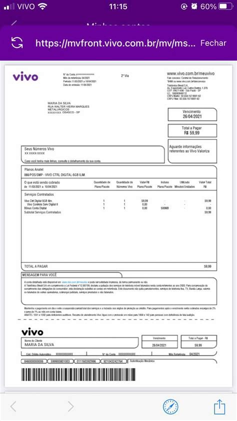 Vivo Via Fatura Segunda Via Online Conta De Telefone E Internet Hot