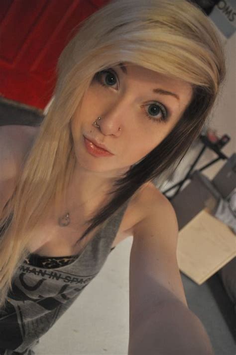 Going blonde also requires conditioning to avoid a brassy look and a dried out texture, says lewis. black and blonde hair | Tumblr | Bright hair, Alternative ...