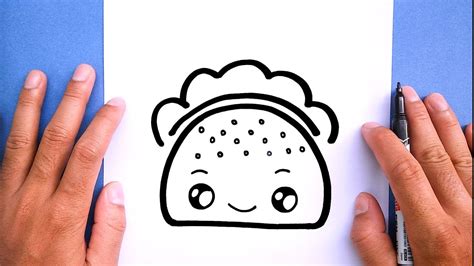 Have fun learning how to draw and diy craft, anything and everything cute with step by step, easy to follow videos. How to draw a Supper Cute Taco, Draw cute things - YouTube