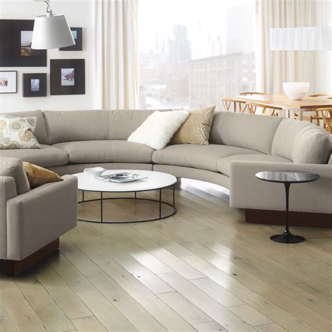 Hess Round Leather Sectional Modern Sectionals Modern Living Room