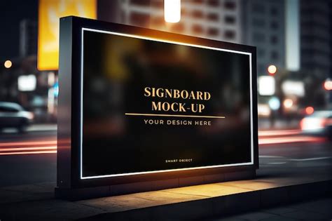 Premium Psd Signboard Mockup Psd