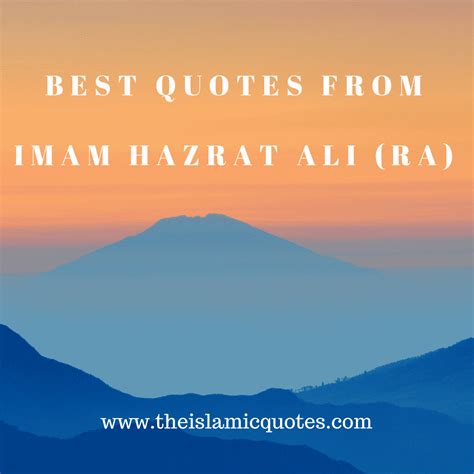 Best Quotes From Imam Hazrat Ali RA