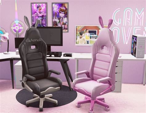 Bunny Gaming Chair Desimny On Patreon Sims 4 Bedroom Sims 4 Sims