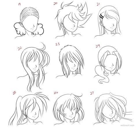 I noticed a lot of you guys like watching hair tutorials so i made. Draw Anime Hair 27