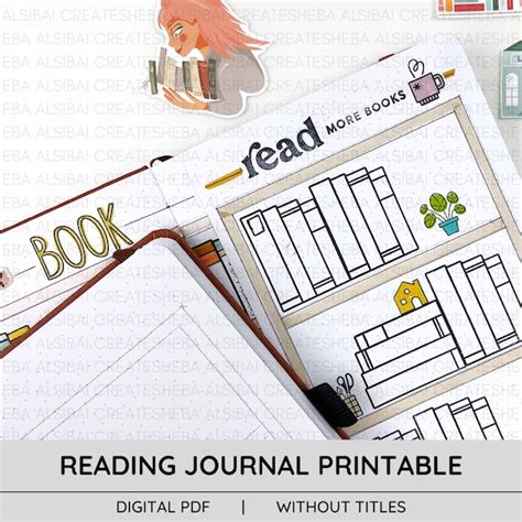 Reading Journal Printable Etsy