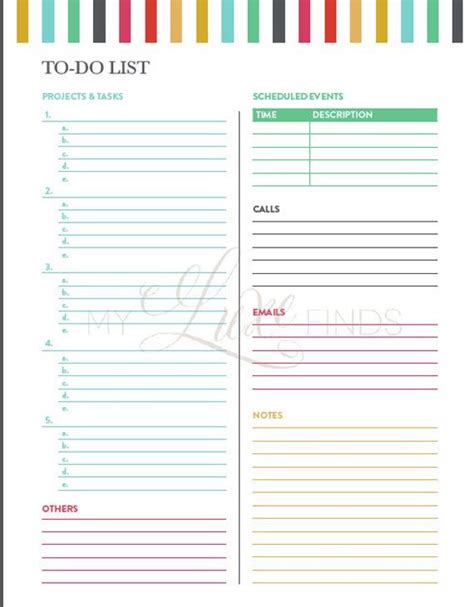 Daily Task List Printable Template Business Psd Excel Word Pdf