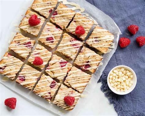Raspberry White Chocolate Blondies Movers And Bakers