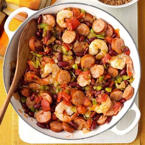 Add the lobster, shrimp, and sausage, reduce the heat to low, and cook until the shrimp turn pink, about 2 to 3 minutes. Creole Shrimp & Sausage Recipe | Taste of Home