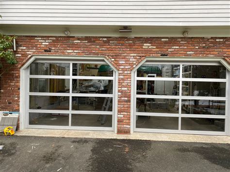 Contemporary Aluminum And Clear Tempered Glass Garage Door Lux Garage Doors