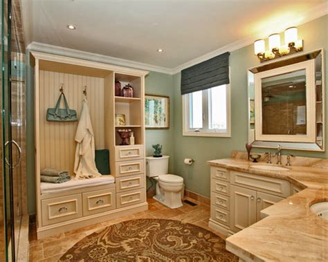 Double sink vanities are trending. Corner Double Vanity | Houzz