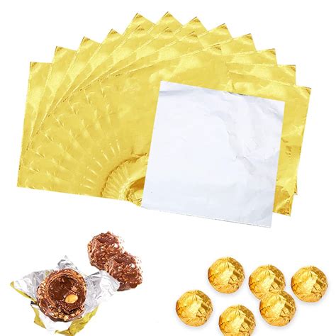 Buy 300 Pcs Golden Foil Candy Wrapperschocolate Aluminium Foil