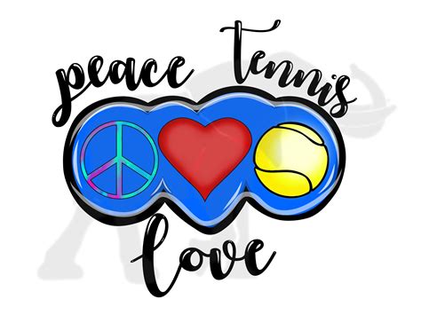 Peace Love Tennis Png Sublimation Digital Design Etsy