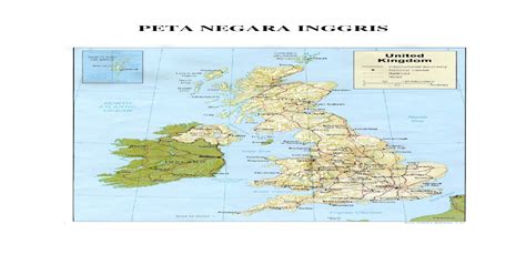 Ibu kota yang sekaligus sebagai pusat. Peta Negara Inggris