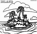 Island Coloring Colorings Popular sketch template