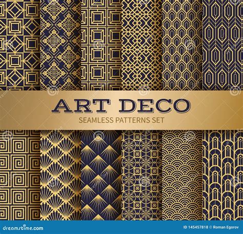 Art Deco Seamless Pattern Luxury Geometric Nouveau Wallpaper Elegant