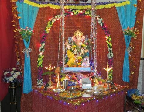 Ganesh Chaturthi Decoration Ideas Ganesh Pooja Decor