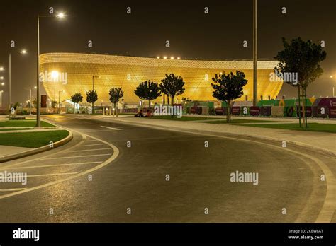 The 80,000-seats Lusail Stadium night view - It is here that the FIFA