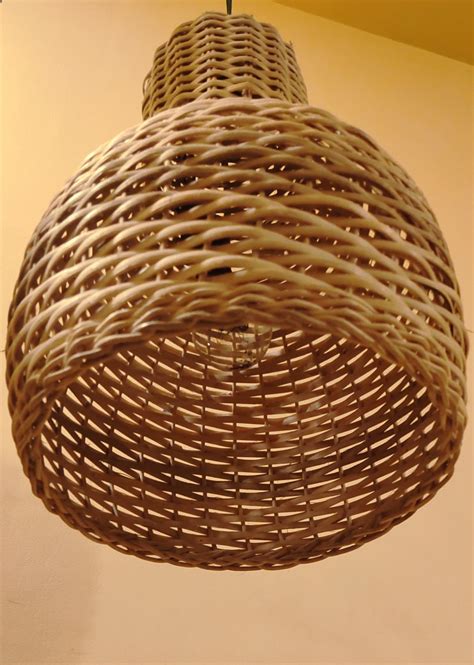 Natural Rattan Pendant Lamp Shade Hanging Wicker Lampshade Etsy