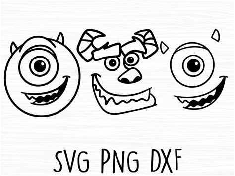 Monsters Inc Svg Mike Wazowski Svg Sully Svg Pixar Svg Etsy