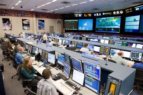 An Overall View Of The Space Station Flight Control Room In The Mission