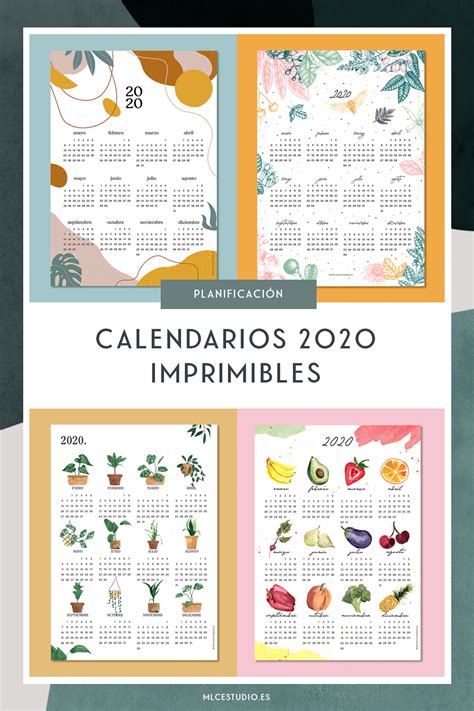Mlcestudio Calendario 2020 Imprimible Mlcestudioes Bujo
