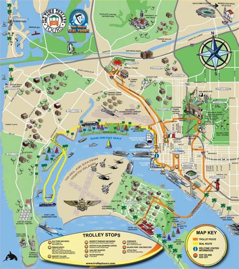 San Diego Sightseeing Map San Diego Tourist Attractions Map
