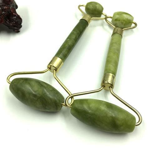 2018 Newest Natural Jade Double Head Facial Beauty Massage Tool Facial