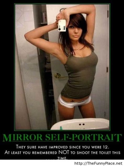 Selfie Portrait With A Mirror Funny Pictures Image