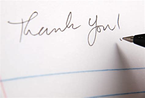 Thank You Note And Email Message Examples