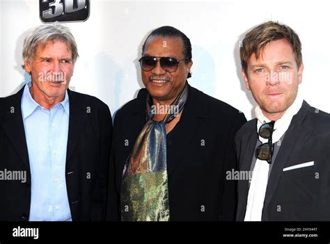 Harrison Ford Billy Dee Williams And Ewan Mcgregor During The Empire