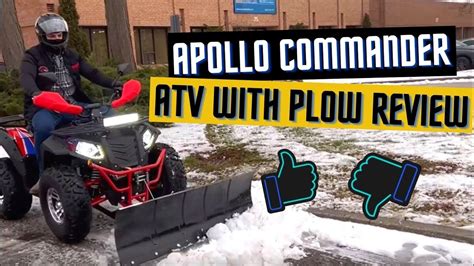 Apollo Commander Atv With Snowplow Review Youtube