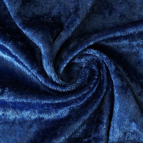 Royal Blue Crushed Velvet Velour Fabric Natural One Way Stretch Fo