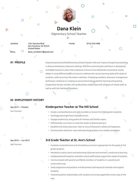 Elementary School Teacher Resume Examples And Writing Tips 2024
