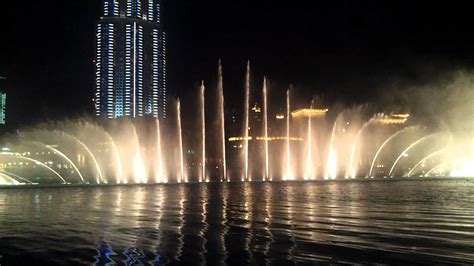 Musical Fountain At The Dubai Mall Dubai Youtube