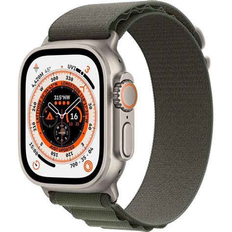 Apple Watch Ultra Gps Cellular 49mm Titanium Case With Green Alpine