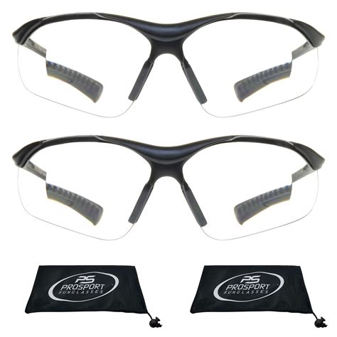 prosport safety readers reading glasses wrap men women clear 2 pairs not bifocal