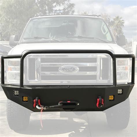 Aluminess Front Bumper W Brush Guard For 2008 Ford E Series Vans