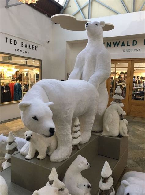 Polar Bears X Rated Christmas Display In Shopping Mall